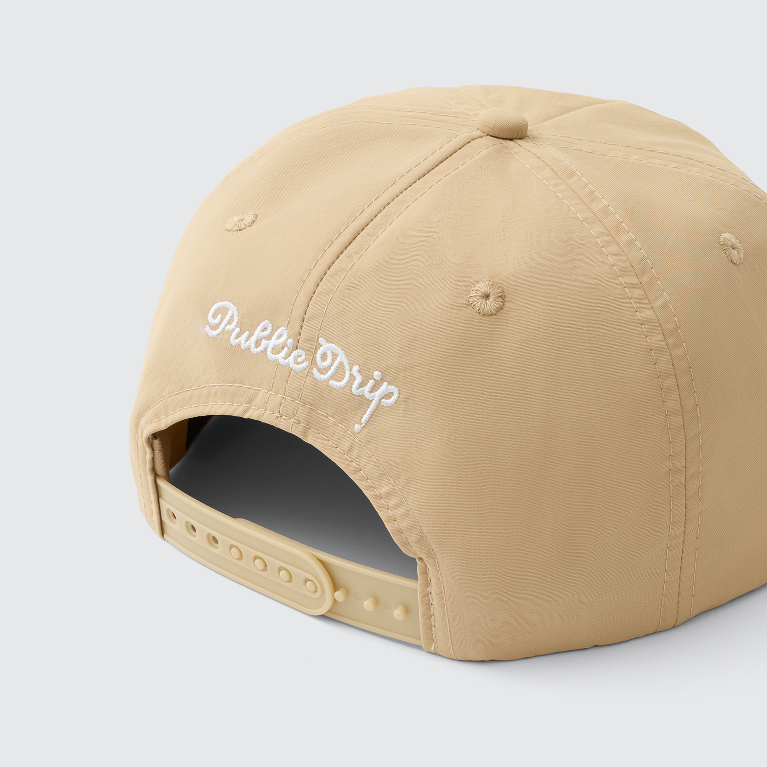 "P" Script Nylon Snapback (Sand)