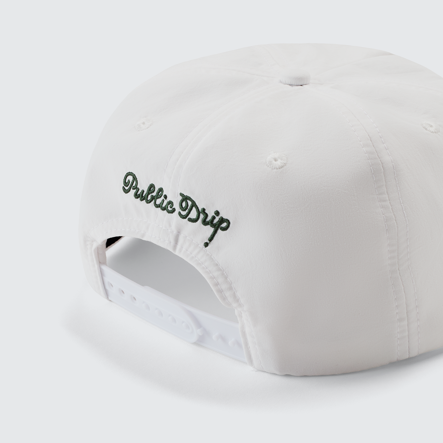 "P" Script Nylon Snapback (White)