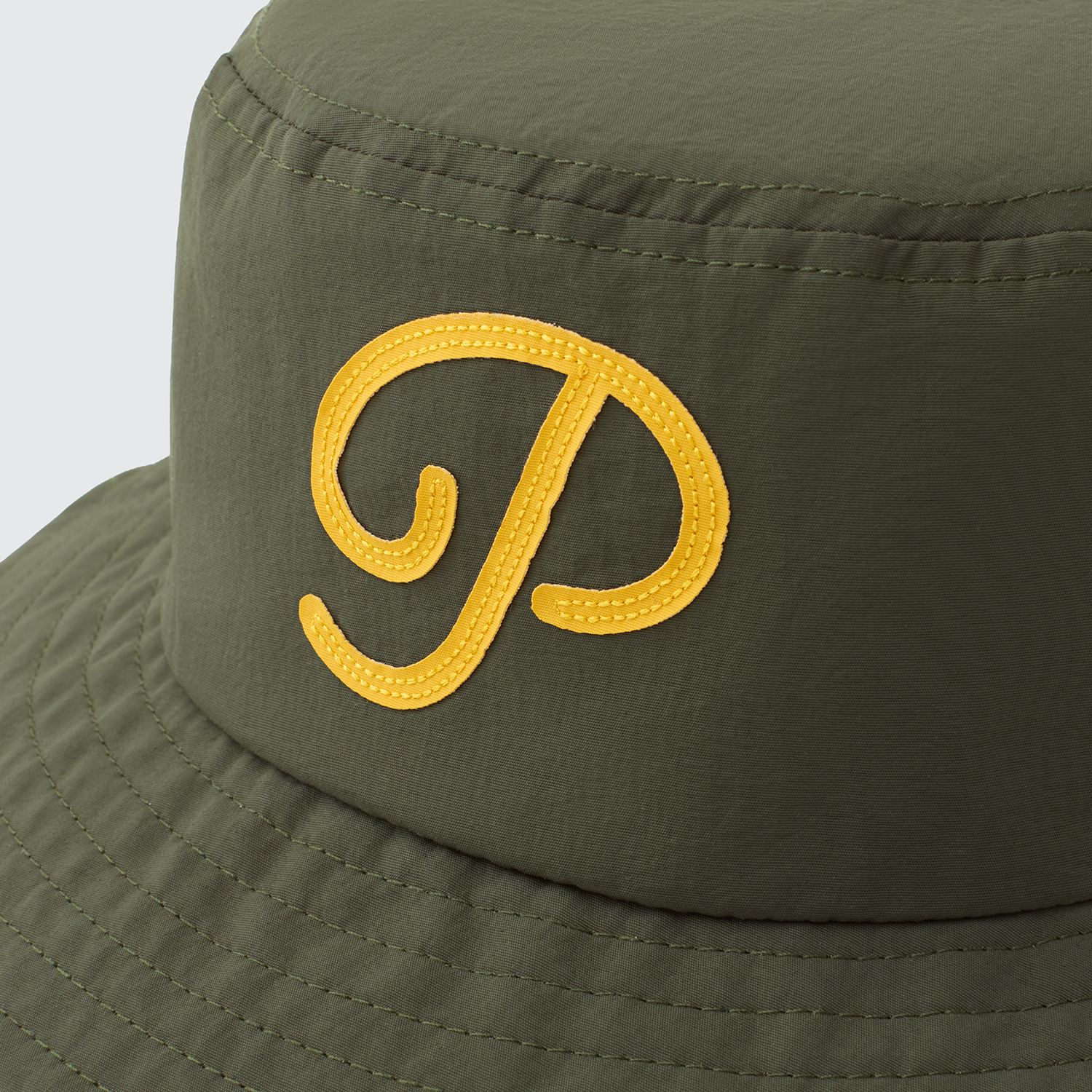 "P" Script Nylon Bucket Hat (Pine Grove)
