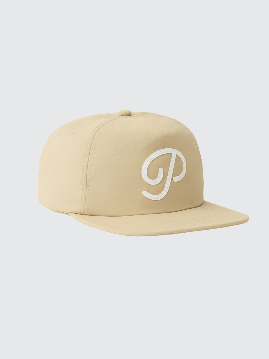 "P" Script Nylon Snapback (Sand)