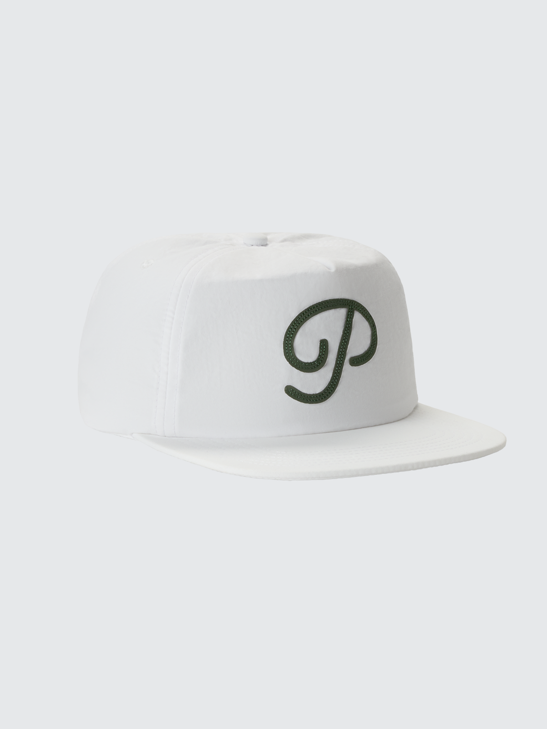 "P" Script Nylon Snapback (White)