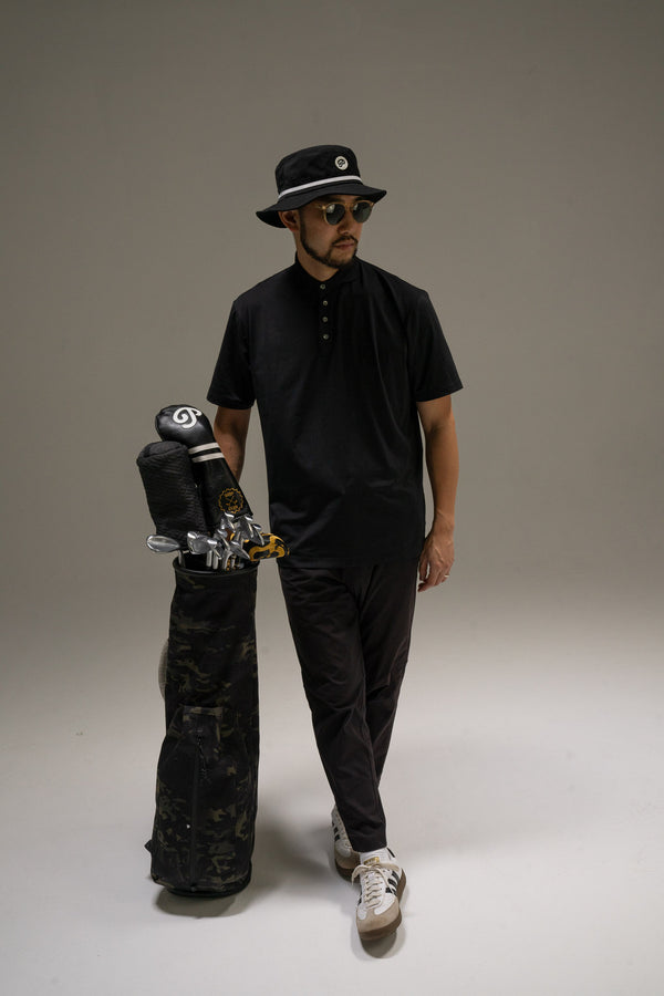 Public Athlete Tonal Polo (Black)