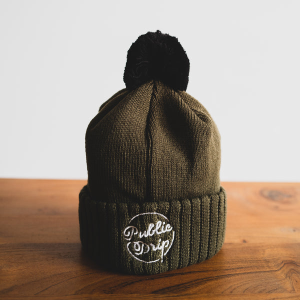 Public Pom Beanie (Green)